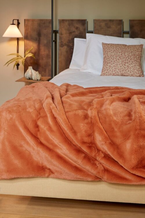 In The Mood Collection Bronte Fleece Deken – L200 x B150 cm – Terra - Afbeelding 4
