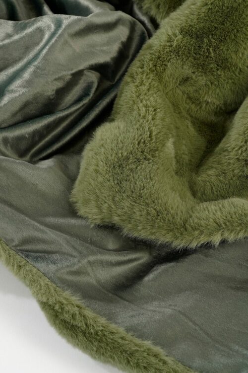 In The Mood Collection Bronte Fleece Deken – L200 x B150 cm – Donkergroen - Afbeelding 2