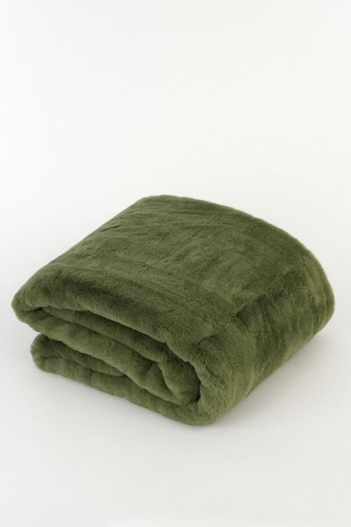 In The Mood Collection Bronte Fleece Deken – L200 x B150 cm – Donkergroen - Afbeelding 3