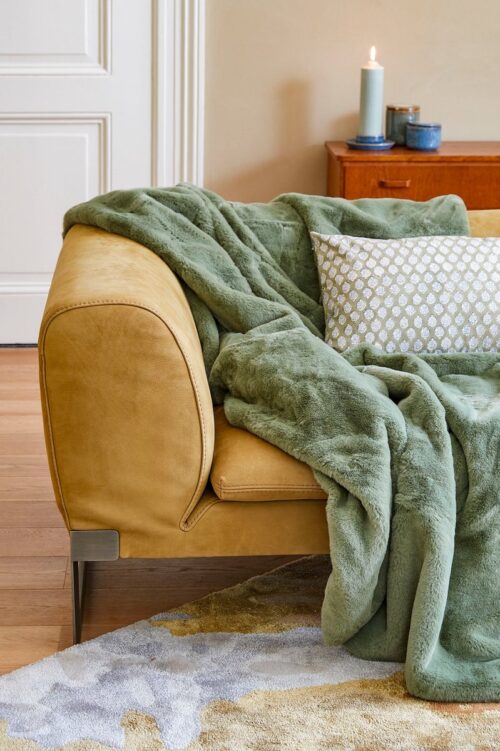 In The Mood Collection Bronte Fleece Deken – L200 x B150 cm – Donkergroen - Afbeelding 4