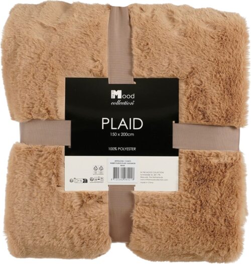In The Mood Collection Bronte Fleece Deken – L200 x B150 cm – Beige - Afbeelding 5