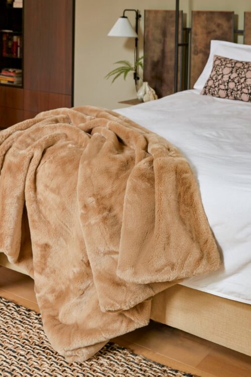 In The Mood Collection Bronte Fleece Deken – L200 x B150 cm – Beige - Afbeelding 2