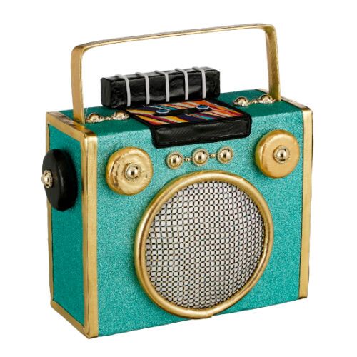 House of Seasons Decoration Radio Groen -  30 x 13 x 29 cm