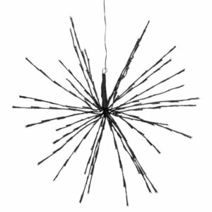 Luca Lighting Vuurwerk Verlichting met 160 Klassiek Witte LED Lampjes - Ø70 cm - Zwart