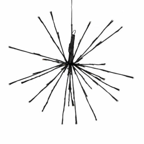 Luca Lighting Vuurwerk Verlichting met 72 Warm Witte LED Lampjes - Ø44 cm - Zwart