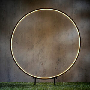 Luca Lighting Tuinsteker Neon Cirkel 73cm 160 LED Warm Wit - Zwart