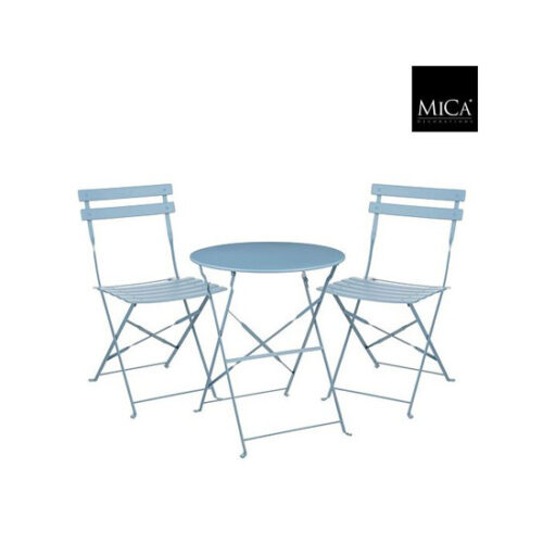 Mica Decorations Tuinsets Laurence - 60 x 60 x 71 cm - Staal - Lichtblauw