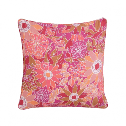 Mica Decorations Fleur Kussen - 45x 45 x 10cm - Roze