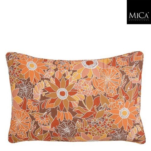 Mica Decorations Fleur Lendekussen - 60 x 40 x 10cm - Oranje
