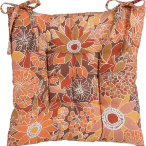 Mica Decorations Fleur Stoelkussen - 46 x 46 x 7cm - Oranje