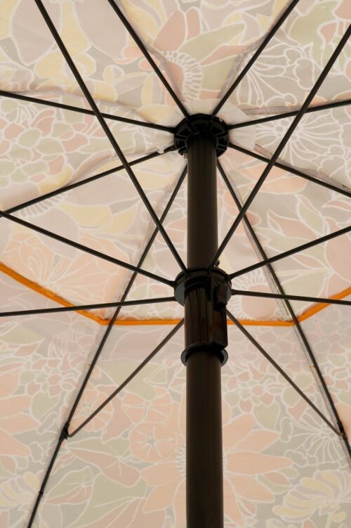 Mica Decorations Bloem Parasol - H238 x Ø220 cm - Bruin - Afbeelding 4