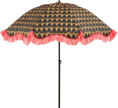 Mica Decorations Heart Parasol - H238 x Ø220 cm - Zwart - Afbeelding 5