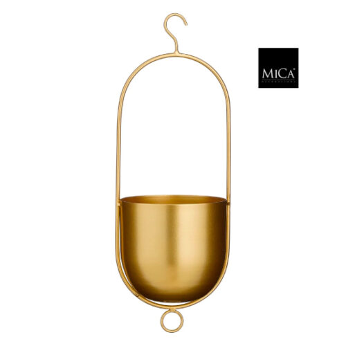 Mica Decorations Hangpot Bob goud 15 x 14 x 42 cm