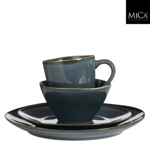 Mica Decorations Racco Serviesset 4 Persoons - Donkergrijs