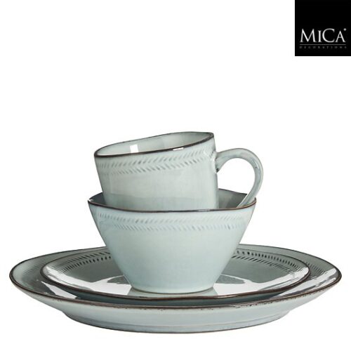 Mica Decorations Racco Serviesset 4 Persoons - Lichtgrijs