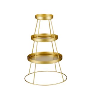 Mica Decorations Gouden 3 laags Etagere - 40 x 40 x 74 cm