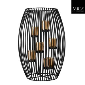 Mica Decorations Windlicht - 45 x 30 cm - Zwart