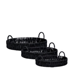 Mica Decorations Liam Dienblad Set van 3 - Zwart