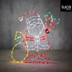 Ropelight Kerstman - Multicolour 159 leds - IP44 - 57 x 60 x 3 cm