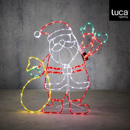 Ropelight Kerstman - Multicolour 159 leds - IP44 - 57 x 60 x 3 cm