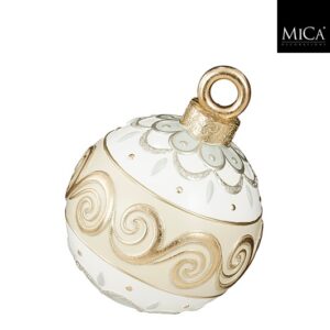 Mica Decorations - Kerstbal Wit - 29 x 30 x 34 cm