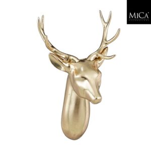 ica Decorations Wanddecoratie Hert - 34 x 34 x 48 cm - Champagne