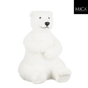 Mica Decorations - Decoratie IJsbeer - 40 x 32 x 48 cm - Wit
