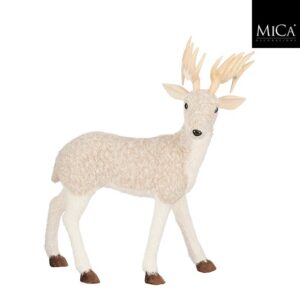 Mica Decorations - Decoratie Hert - 40 x 24 x 55 cm - Beige