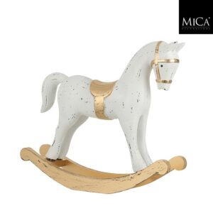 Mica Decorations - Hobbelpaard - 50 x 11 x 42 cm - Wit