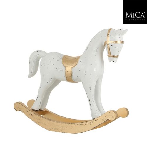 Mica Decorations - Hobbelpaard - 50 x 11 x 42 cm - Wit