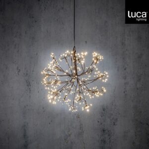 Luca Lighting Kerstverlichting Bal met Warm Witte LED Lampjes - Ø30 cm - Zwart
