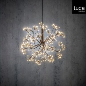 Luca Lighting Kerstverlichting Bal met Warm Witte LED Lampjes - Ø40 cm - Zwart