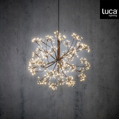 Luca Lighting Kerstverlichting Bal met Warm Witte LED Lampjes - Ø40 cm - Zwart