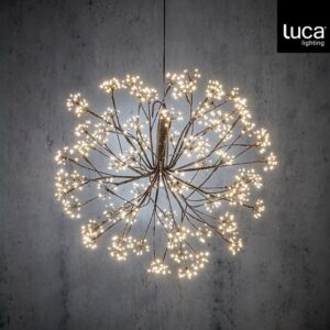 Luca Lighting Kerstverlichting Bal met Warm Witte LED Lampjes - Ø50 cm - Zwart