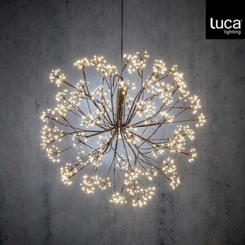 Luca Lighting Kerstverlichting Bal met Warm Witte LED Lampjes - Ø50 cm - Zwart