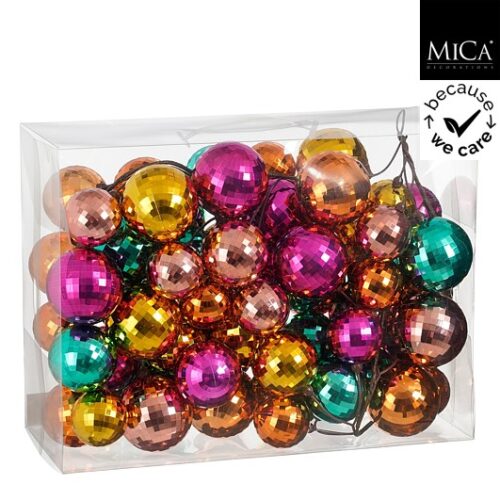 Mica Decorations Kerstslinger Garland - 180x15x15 cm - Gerecycled Polystyreen - Multi