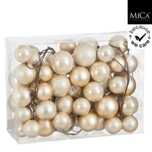 Mica Decorations Kerstslinger Garland - 180x15x15 cm - Gerecycled Polystyreen - Creme
