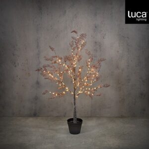Mica Decorations - Boom in Pot - 150 Leds - Warm Wit - 120 x 40 cm