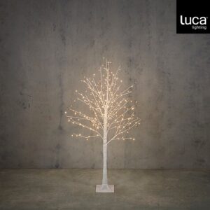 Mica Decorations - Boom in Pot - 288 Leds - Warm Wit - 120 x 40 cm - Wit