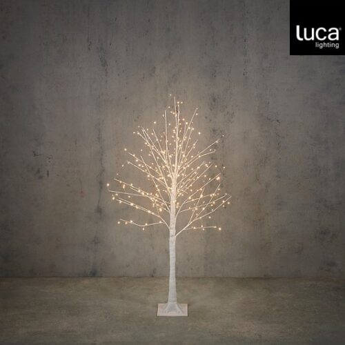 Mica Decorations - Boom in Pot - 288 Leds - Warm Wit - 120 x 40 cm - Wit