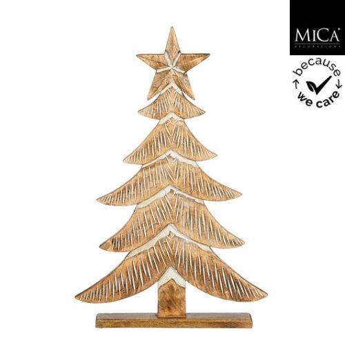 Mica Decorations - Boom - 53 x 9 x 28 cm - Bruin