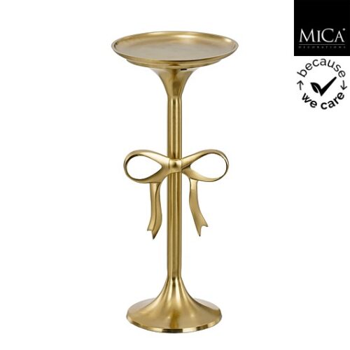Mica Decorations Bijzettafel - H57 x Ø25 cm - Gerecycled Aluminium - Goud