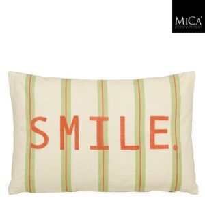 Mica Decorations Kussen - Smile - 55 x 35 x 10 cm - Groen