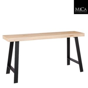 Mica Decorations Plano Bank - 92 x 31 x 46 cm - Lichtbruin