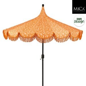 Mica Decorations Kelly Parasol met Draagtas - 238 x 235 cm - Oranje
