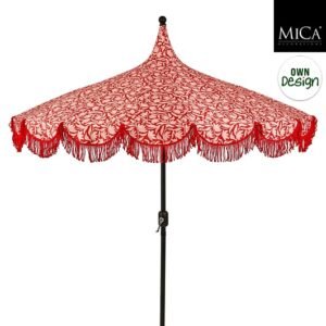 Mica Decorations Kelly Parasol met Draagtas - 238 x 235 cm - Rood