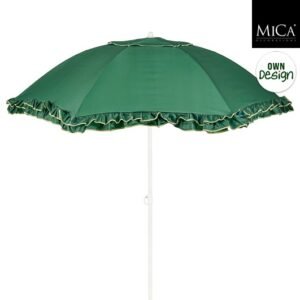 Mica Decorations Parasol met Ruches -238 x 195 cm - Groen