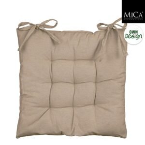 Mica Decorations Como Stoelkussen - 46 x 46 x 7 cm - Beige