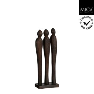 Mica Decorations Pegara - 7 x 13 x 35 cm - Mangohout - Bruin