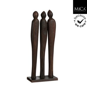 Mica Decorations Pegara - 7 x 18 x 46 cm - Mangohout - Bruin